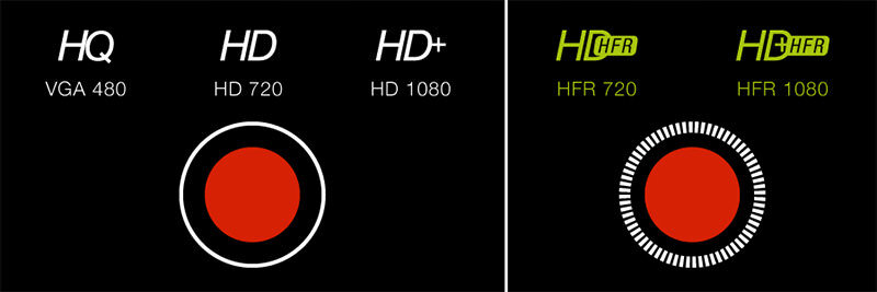 ProCamera（プロカメラ）はHQ,HDに加え、iPhone 6/6Plusに対応したHFR撮影が可能となった