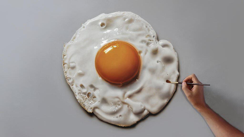Fried egg painting by marcellobarenghi dafgqwt