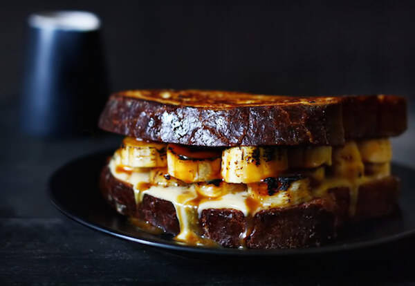 Brioche-French-Toast-with-Bananas-Crème-Patissiere-and-Salted-Caramel