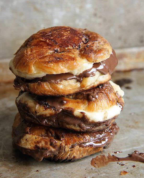 Brown-Butter-Fried-Nutella-Banana-Croissant-Sandwiches