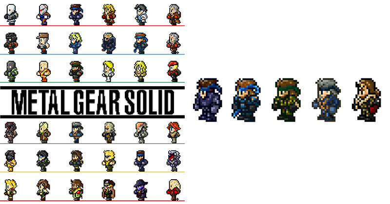 ドット絵になったmgsのキャラクター達がカワイイ