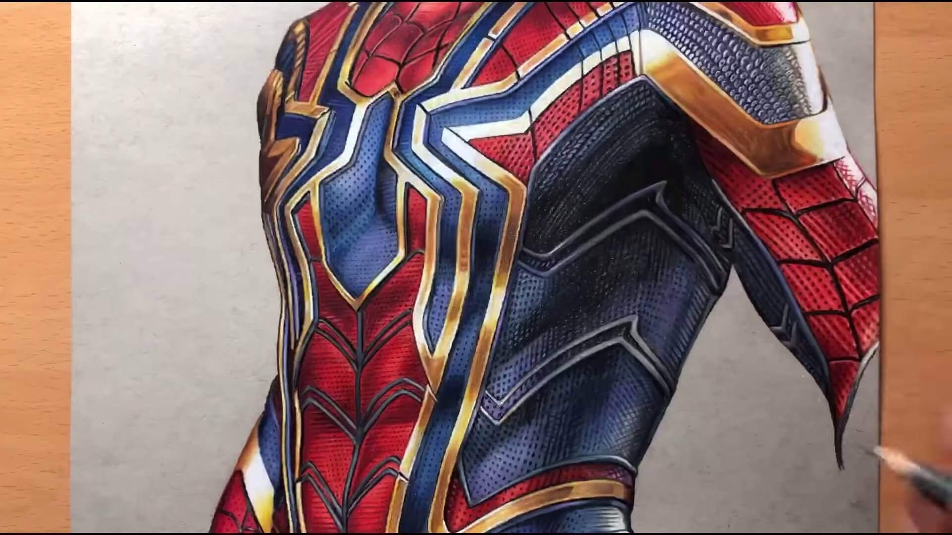 色鉛筆でリアルすぎるスパイダーマンが描かれる Art By Artology